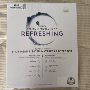 King Split Head (Top) Mattress Protector PureCare Refreshing 5 Sided KING 70x80”